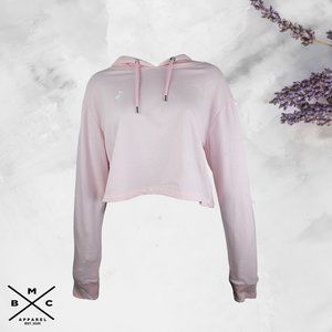 Women Montauk Beach Club Women Crop Top Hoodie Pink